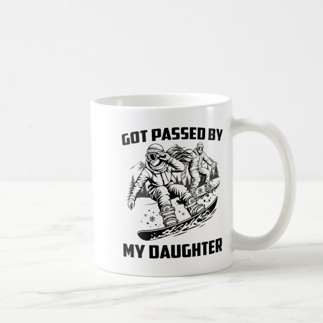 Mug Got Ped By My Daughter Funny Skiing Ski Dad Winter (Droite)