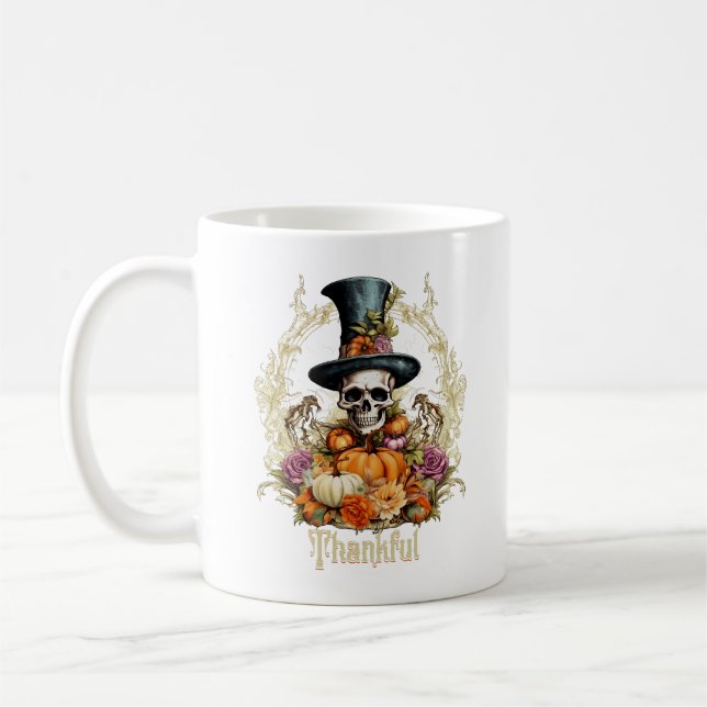 Mug Goth Déplaisant Skeleton Merci (Gauche)