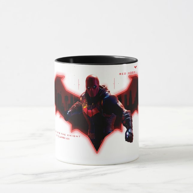 Mug Gotham Chevaliers Hood rouge dans le logo (Centre)