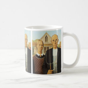 Mug gothique américain par Grant Wood, art de la repr