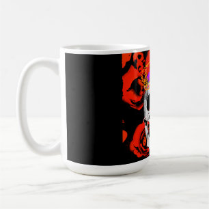 Mug Gothique Crâne Roses rouges