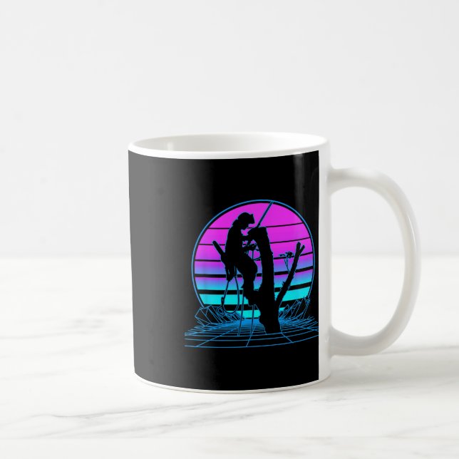 Mug Gothique pastel vaporwave d'escalade d'arbres  (Droite)