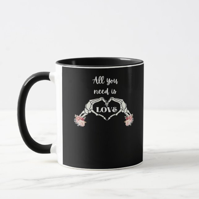 Mug Gothique Valentines Classique - Squelette Mains Co (Gauche)