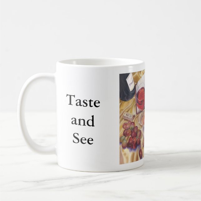 Mug Goûtez et voyez. Psaume 34:8 (Gauche)