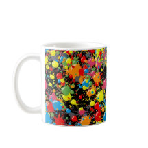 Gouttelettes de peinture éclaboussure arc-en-ciel 
