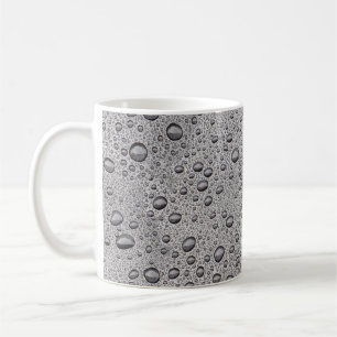 Mug gouttelettes d'eau gris