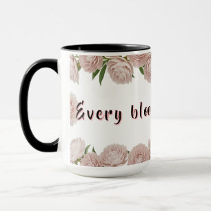 Mug Grâce élégante de pivoine, art floral