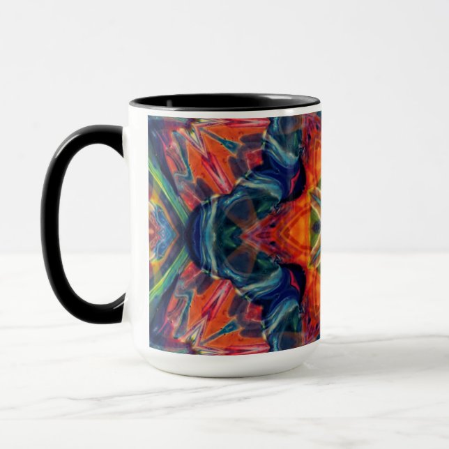 Mug Gradient de kaléidoscope à énergie chaude terrestr (Gauche)
