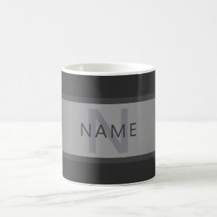 Mug Gradient gris foncé moderne Nom ou raison sociale