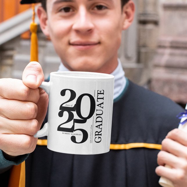 Mug Graduate 2024 Trendy Black Graduation (Créateur téléchargé)
