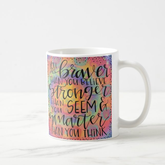 Mug Graduation Braver plus intelligente Colorful Inspi (Droite)