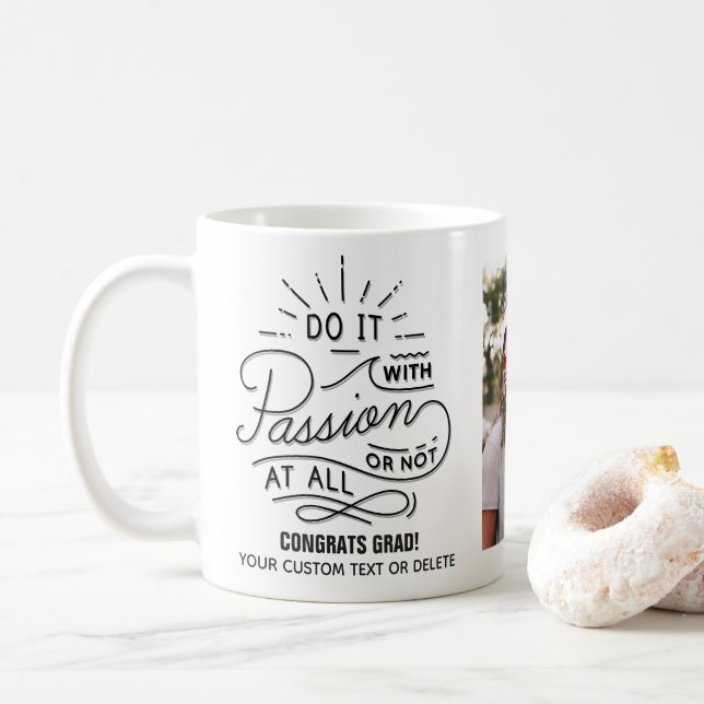 Mug Graduation Citation Inspirationnelle Personnalisée (Avec donut)