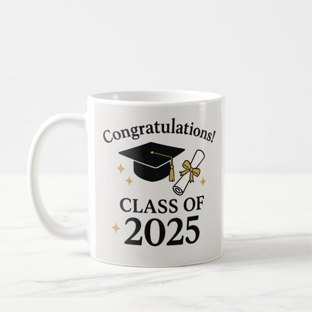 Mug  Graduation Class of 2025 – School Graduat (Gauche)