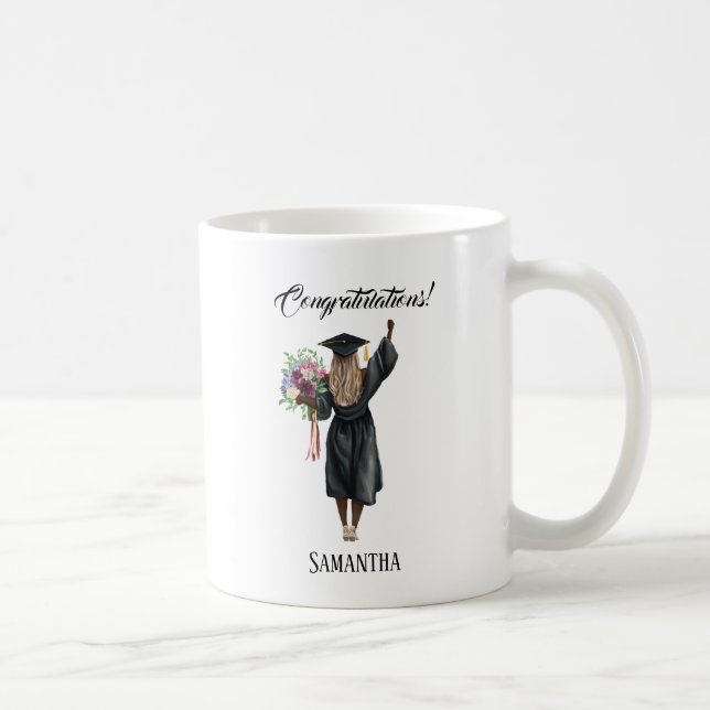 Mug Graduation de l'aquarelle personnalisée (7) (Droite)