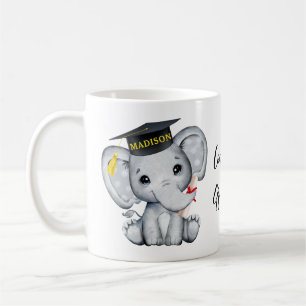 Mug Graduation des éléphants mignons