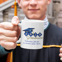Graduation personnalisée Bleu & Or 20XX