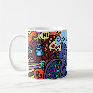 Mug Graffiti cool et bande dessinée colorée