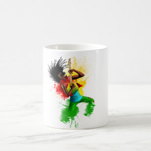 Mug Graffiti de musique d'homme de rasta de reggae de