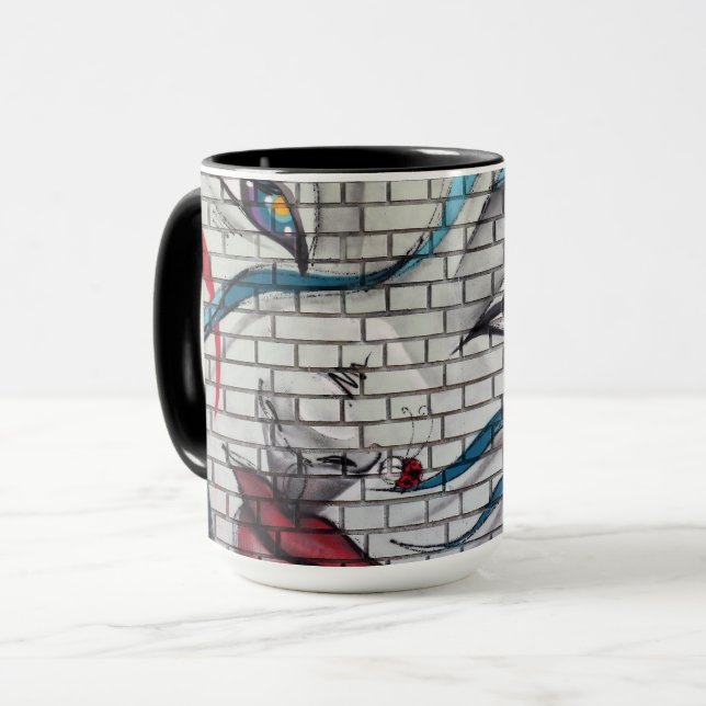 Mug Graffiti pour filles asiatiques (Devant gauche)