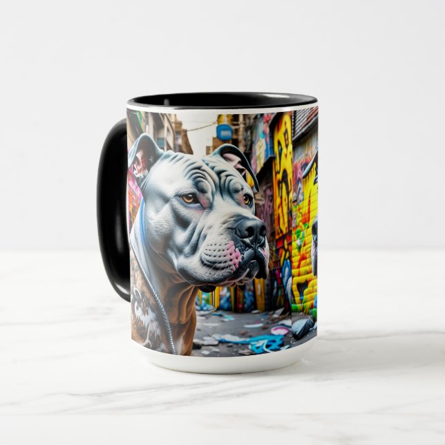 Mug Graffiti Street Art Pitbulls (Devant gauche)