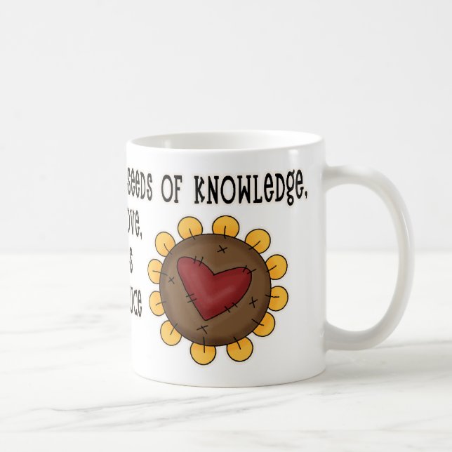 Mug *Graines de connaissances Mignonne Citation de l'e (Droite)