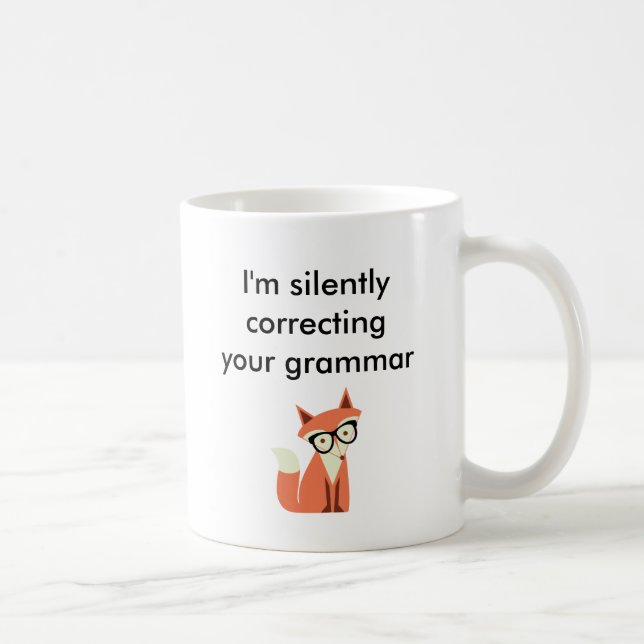 Mug Grammaire de Fox de hippie (Droite)
