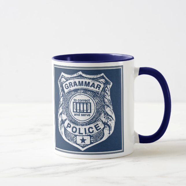 Mug Grammaire Police corriger et servir (Droite)