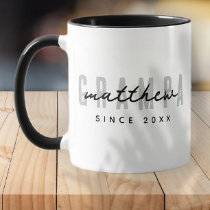 Mug Grampa Moderne Élégante Fête des pères simple