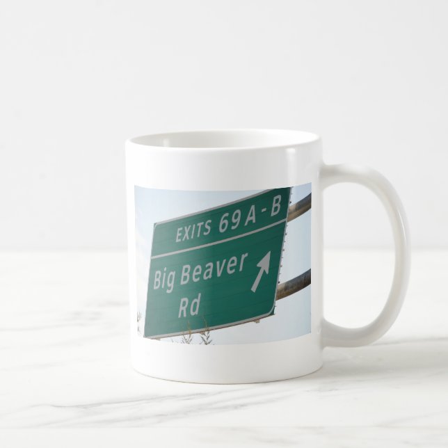 Mug Grand annuler 69 de route de castor de signe drôle (Droite)