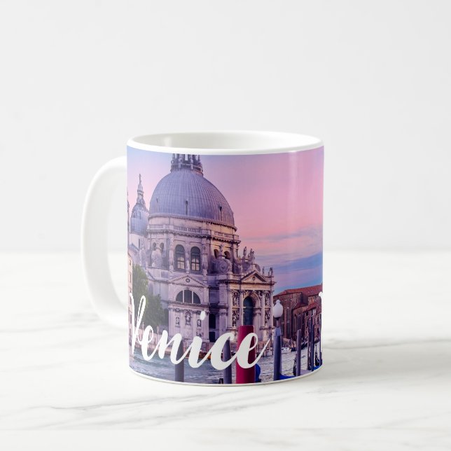 Mug Grand Canal avec gondoles et église à Venise (Devant gauche)