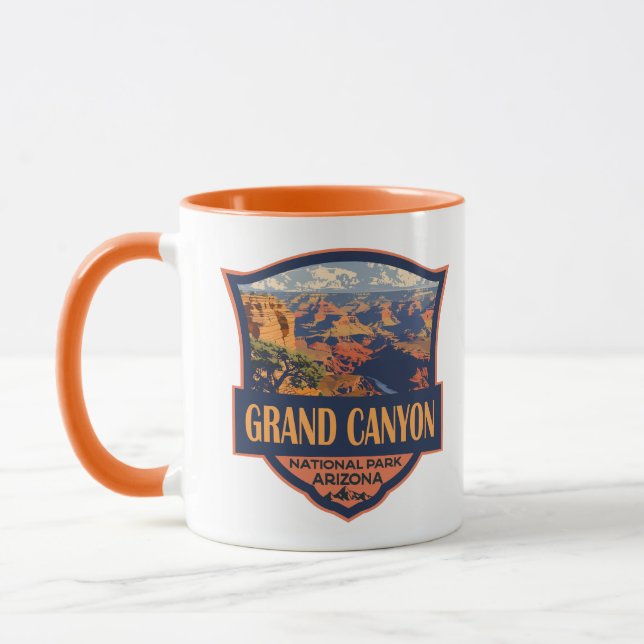 Mug Grand Canyon National Park Illustration Travel Art (Gauche)