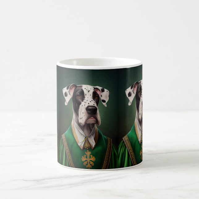Mug Grand chien Danse en tenue de la Saint Patrick (Centre)