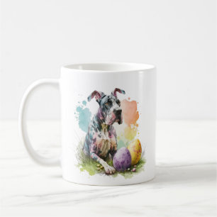 Mug Grand Chien Danse Oeuf De Pâques, Joyeux Grand Dan