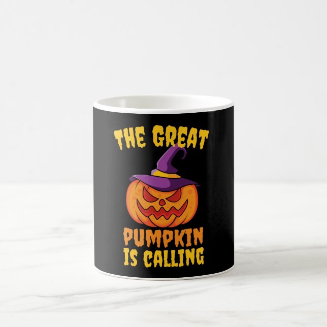 Mug Grand Citrouille appelle, drôle halloween (Centre)