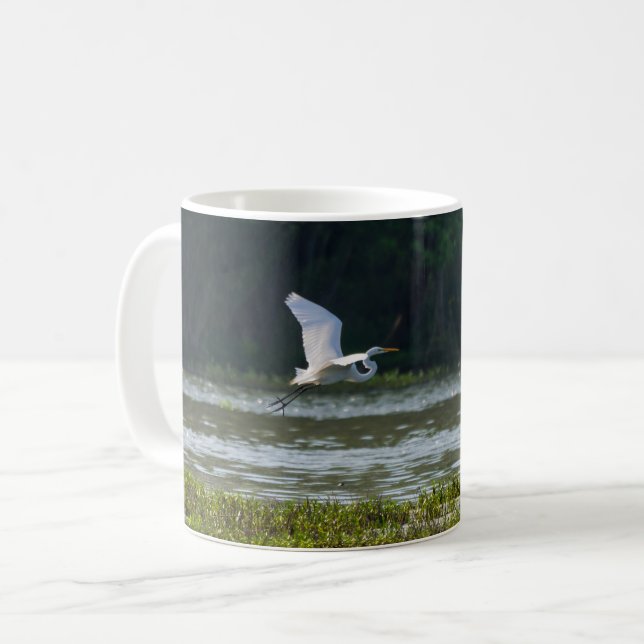 Mug Grand croustillant blanc d'aigrettes (Devant gauche)