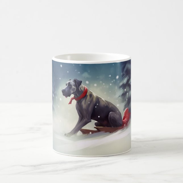 Mug Grand Dane Noël hiver neige (Centre)