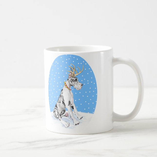 Mug Grand Dane Reindeer Arlequin de Noël (Droite)