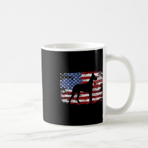 Mug Grand Danois Drapeau Américain Vintage