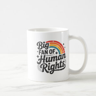 Mug Grand Fanatique des Droits de l'Homme Rétro Arc-en