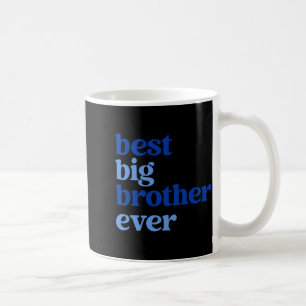 Mug Grand Frère Toujours Gris Avec Texte Bleu Garçons 