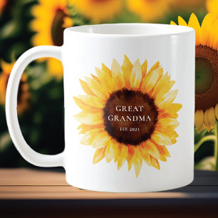 Mug Grand grand-grand-mère de tournesol