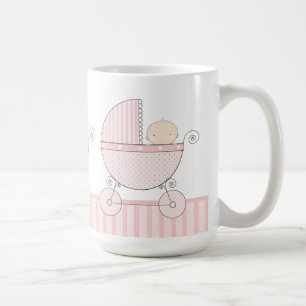 Mug Grand-maman fière de chariot jumeau de roses pâl