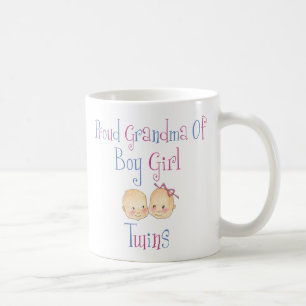 Mug Grand-maman fière des jumelles de fille de garço