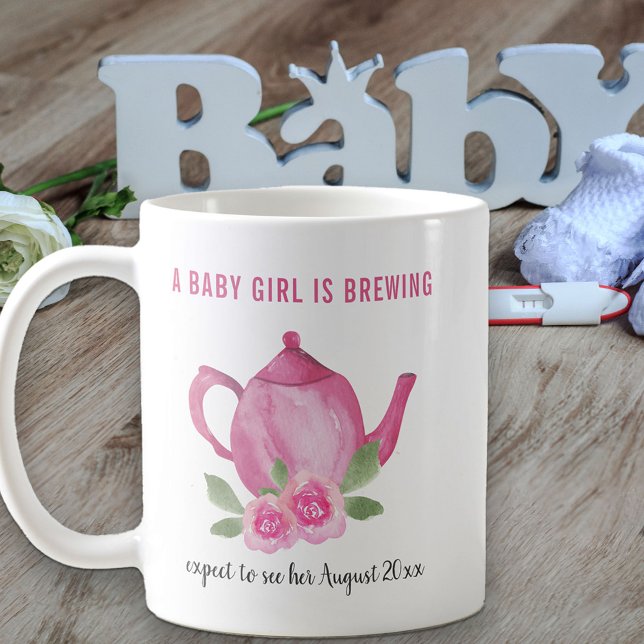Mug Grand-mère à être théière rose Une petite fille es (Créateur téléchargé)