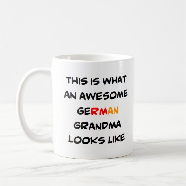 Mug grand-mère allemande, génial (Gauche)