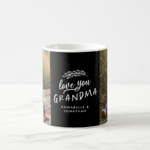 Mug Grand-mère cadeau photo petit-enfant simple typogr