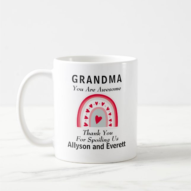 Mug Grand-mère Customisée Merci saboter Valentine (Gauche)