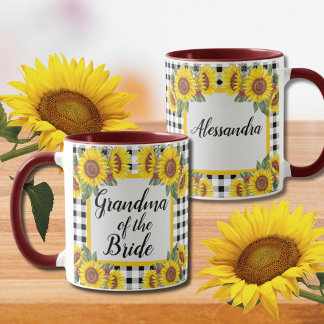 Mug Grand-mère de la mariée Customisée En vichy tourne