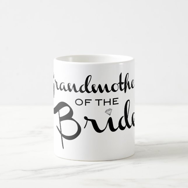 Mug Grand-mère de la mariée noire sur blanc (Centre)