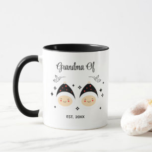 Mug Grand-Mère Des Jumeaux Établie   Noir & Blanc
